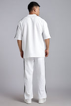 White Dobby Fabric Cord-set