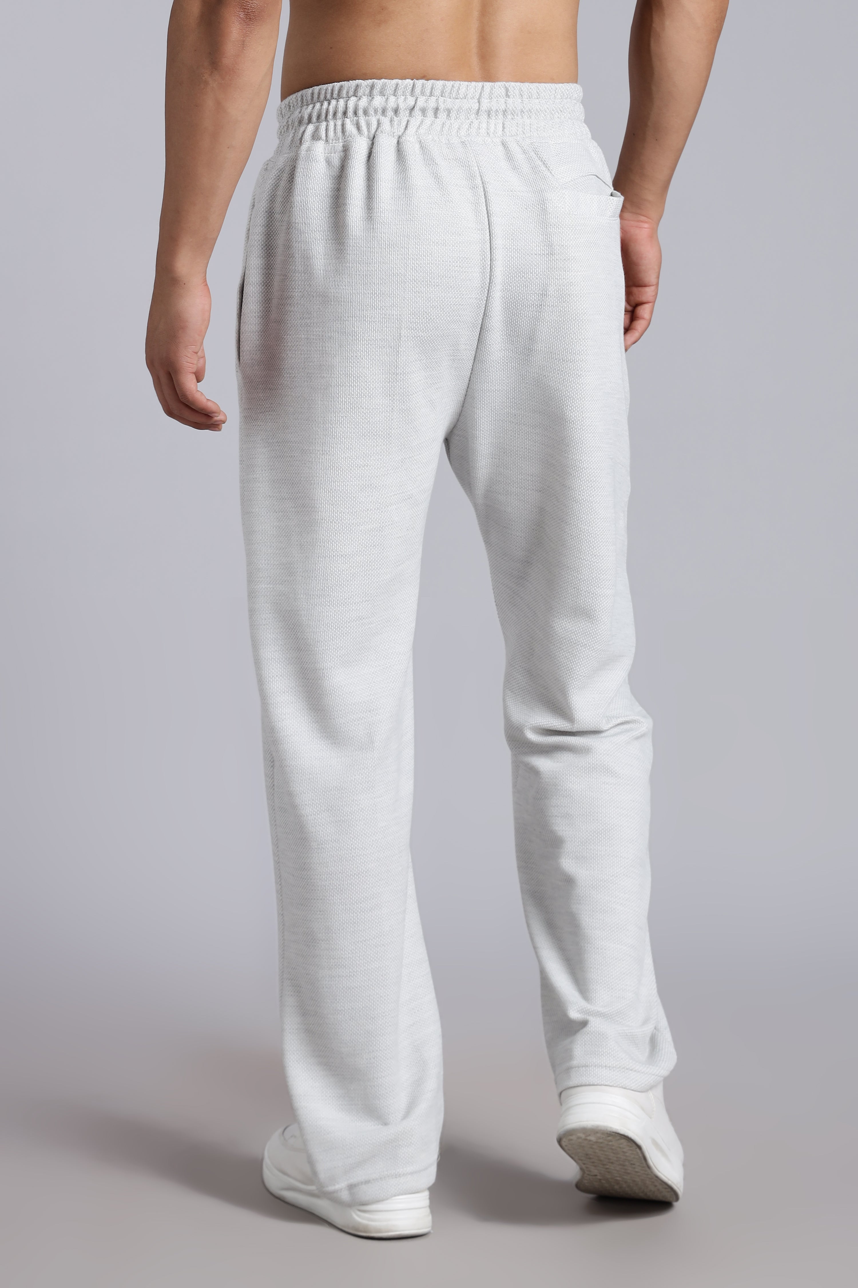 Melange Acru Fabric Trousers Secondary image