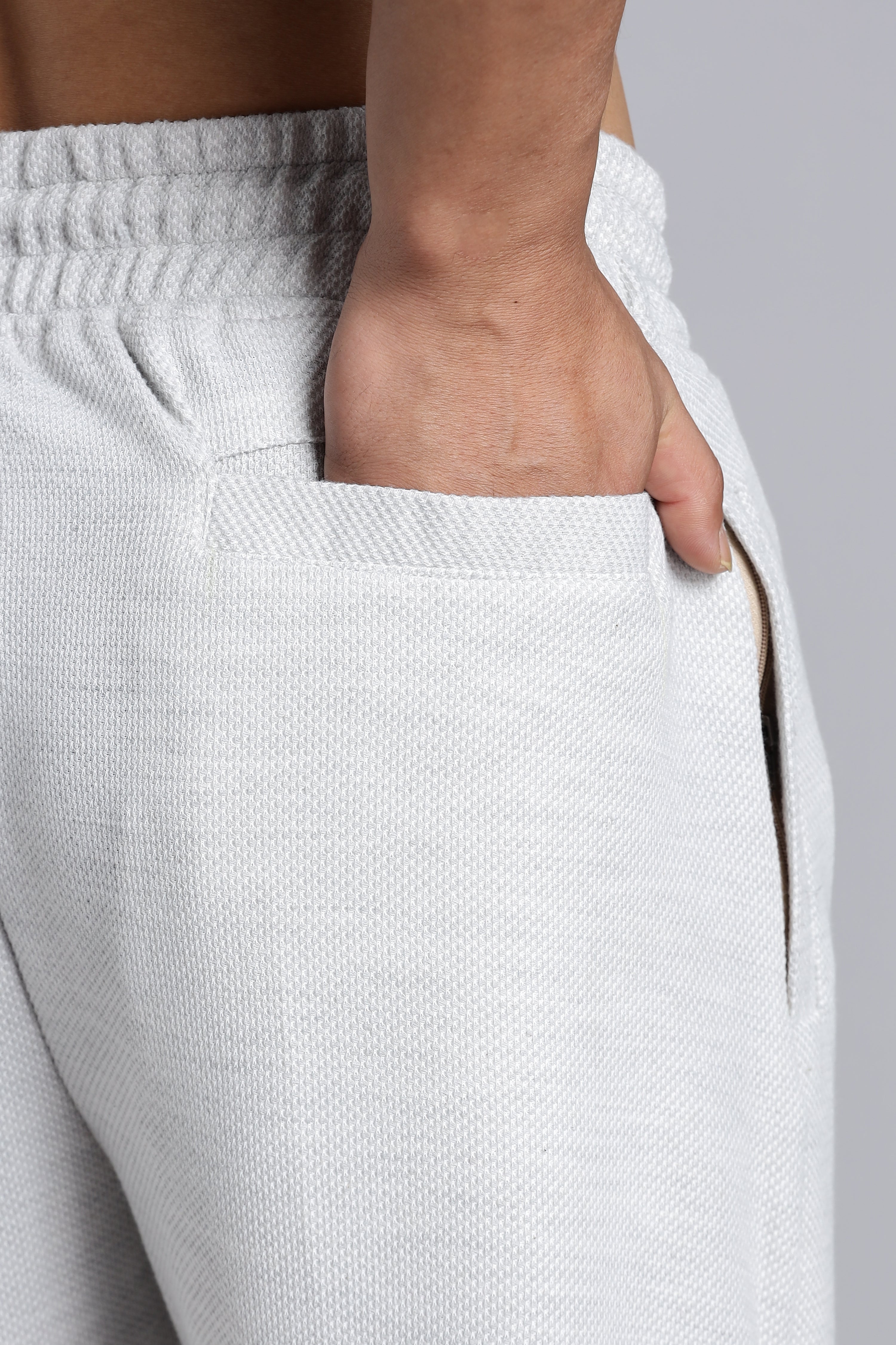 Melange Acru Fabric Trousers