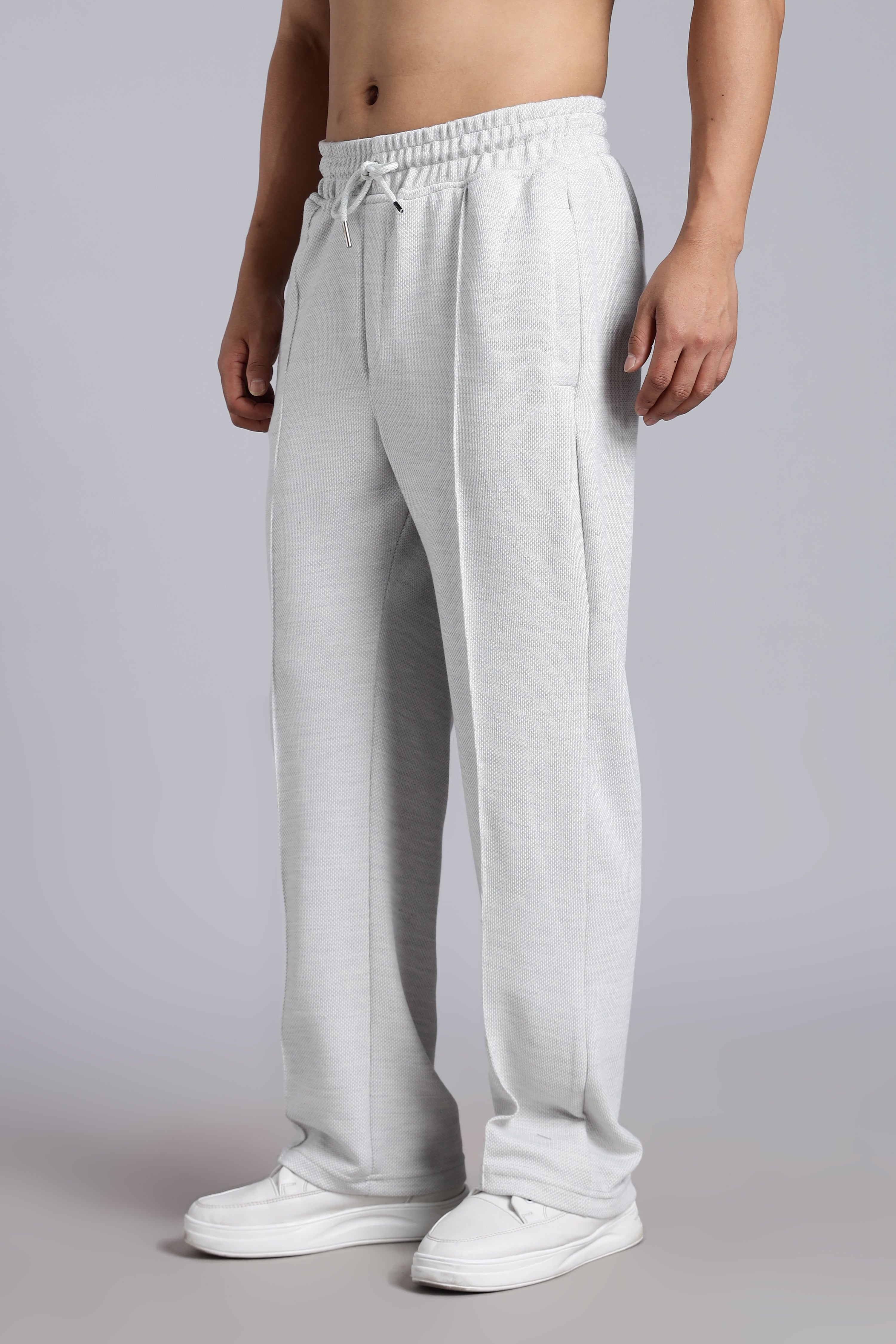 Melange Acru Fabric Trousers Secondary image