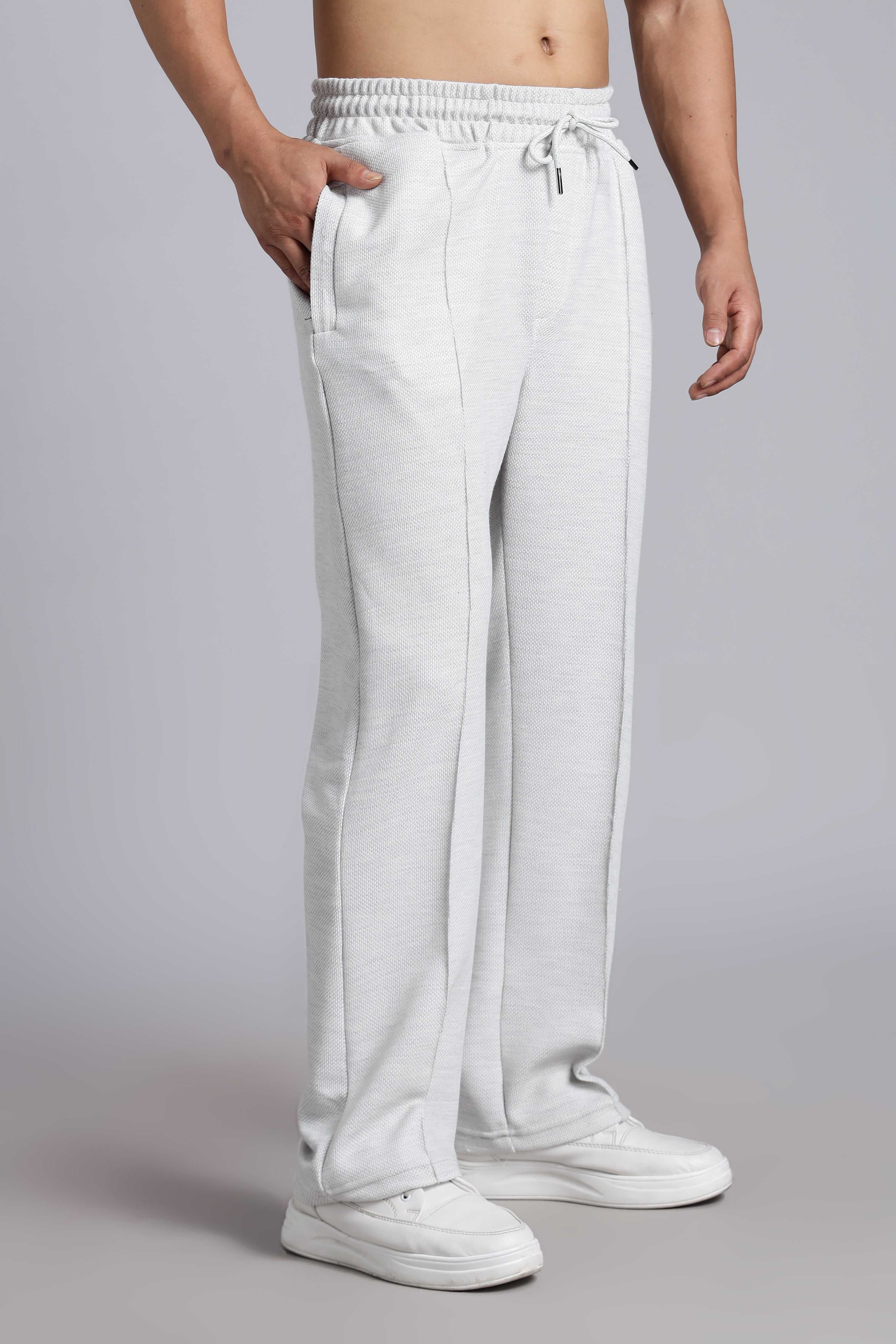 Melange Acru Fabric Trousers