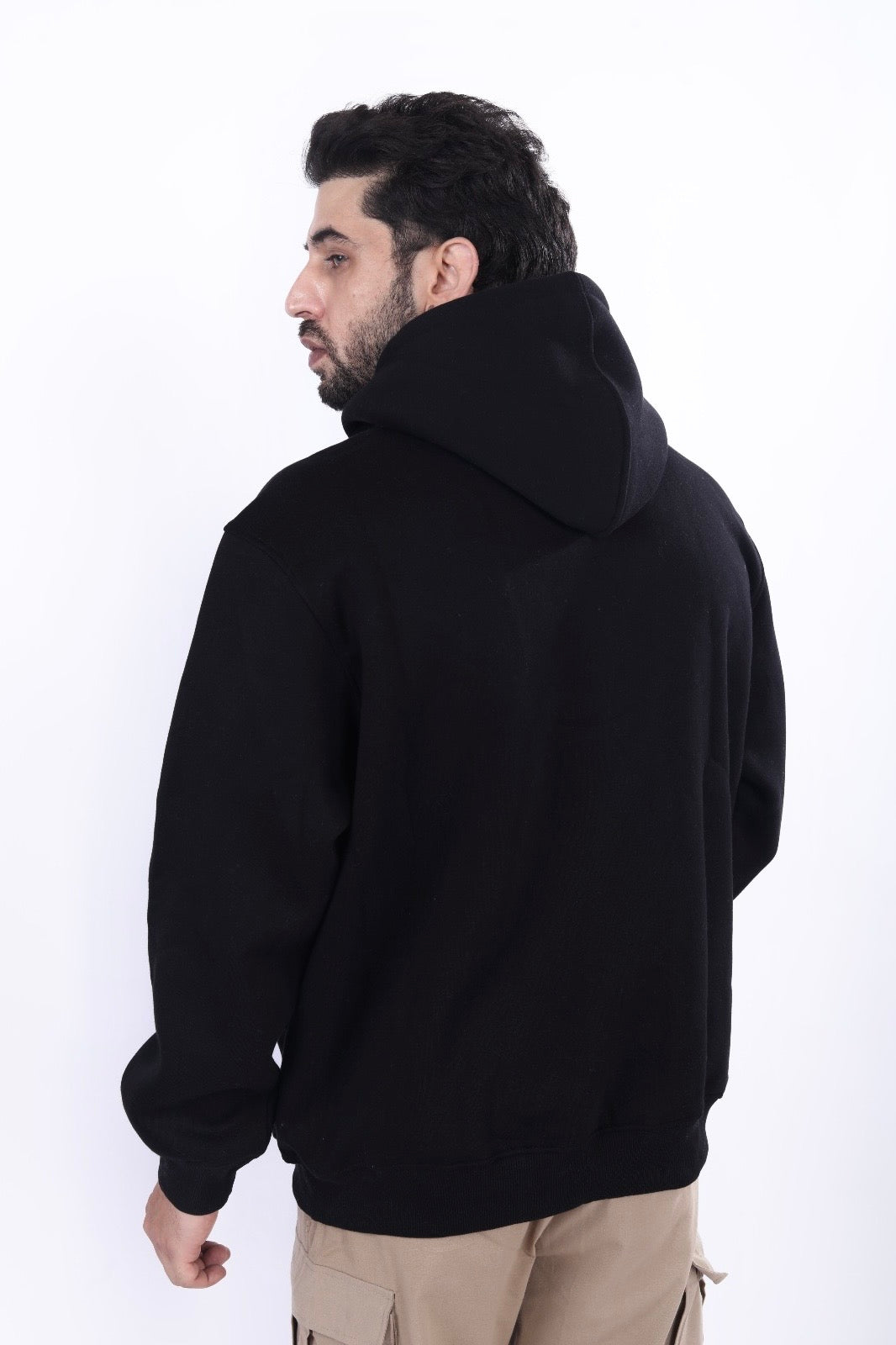Black Solid Sinskari Crew Hoodie