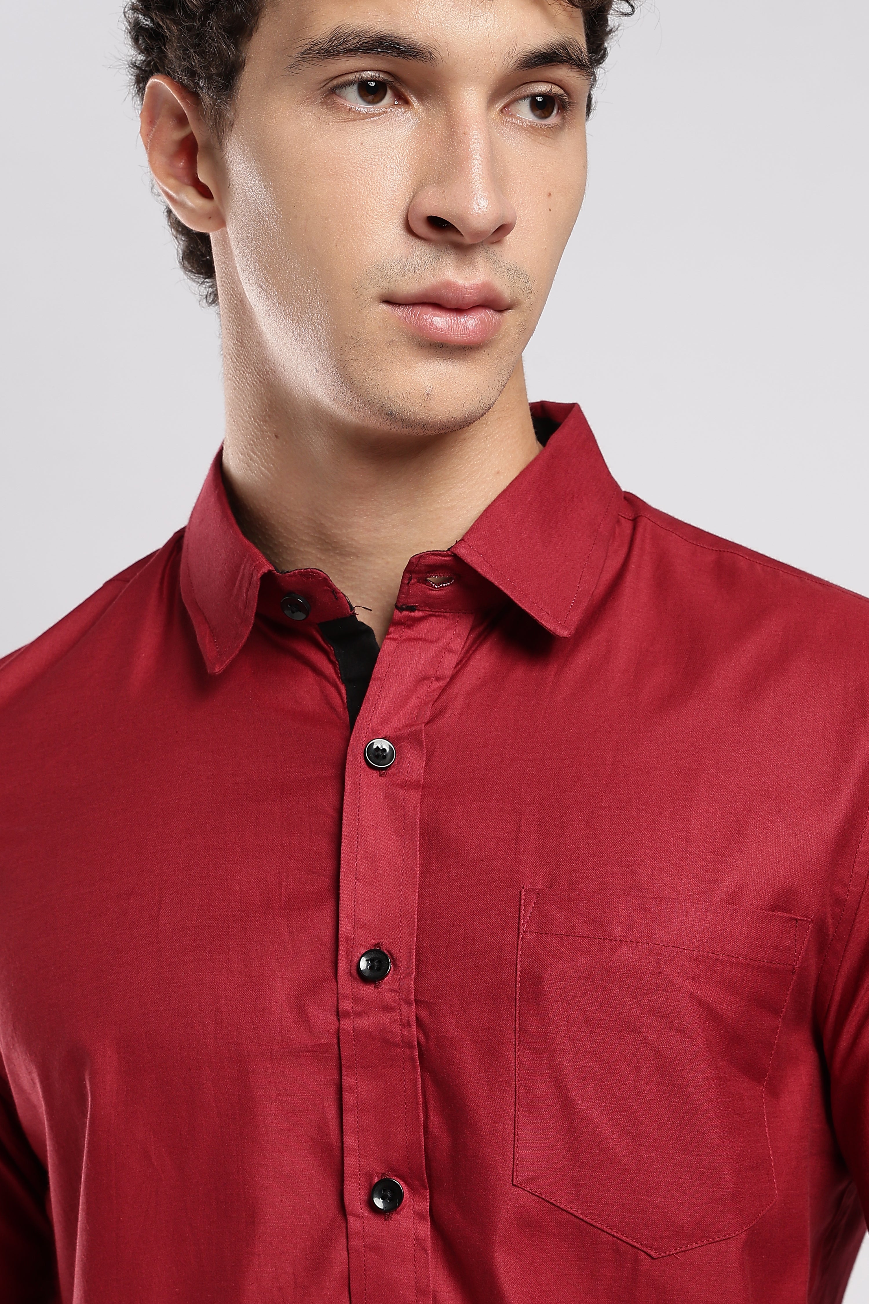 Wine Cotton Shirt Secondary image