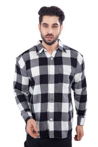 Black-White Check Cashmelon Fabric Shirts