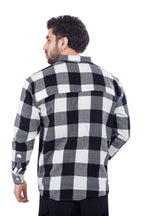 Black-White Check Cashmelon Fabric Shirts