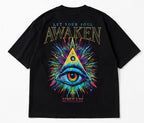"Let your soul Awaken" Black Oversized T-Shirt