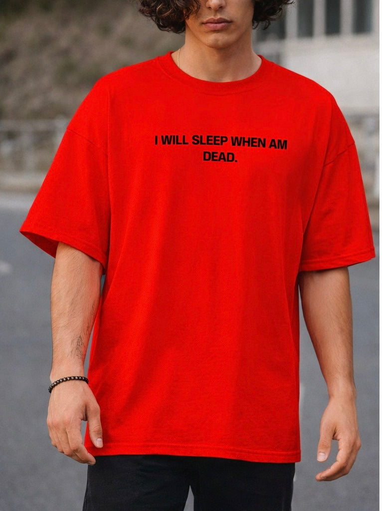 "Quoted monster hand" Red oversized t-shirt Secondary image