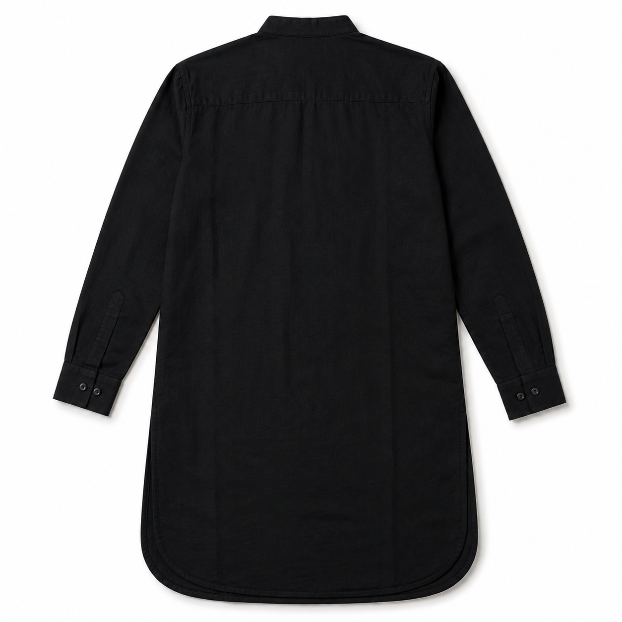 Azure Crest Black Linen Kurta Secondary image