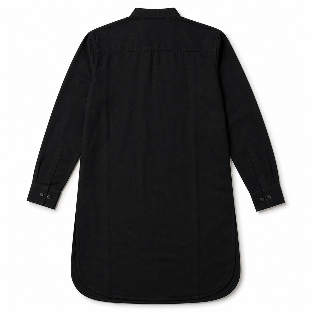Azure Crest Black Linen Kurta
