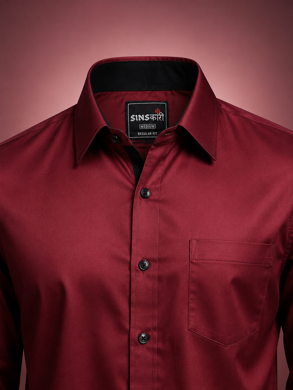 Wine Cotton Shirt