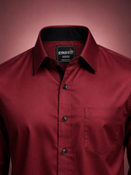 Wine Cotton Shirt