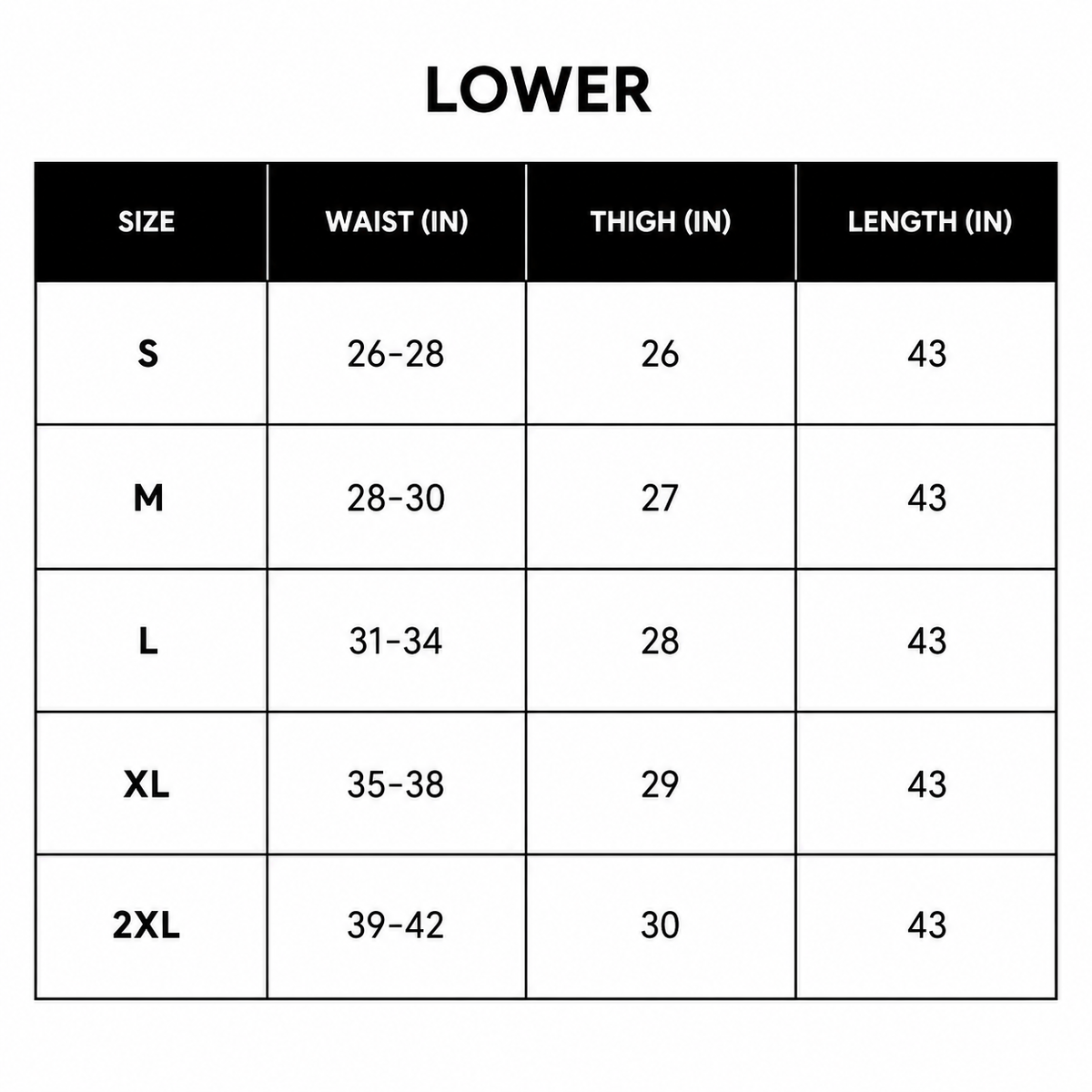 SIZE GUIDE
