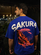 "Sakura" Royal Blue oversized-Tshirt