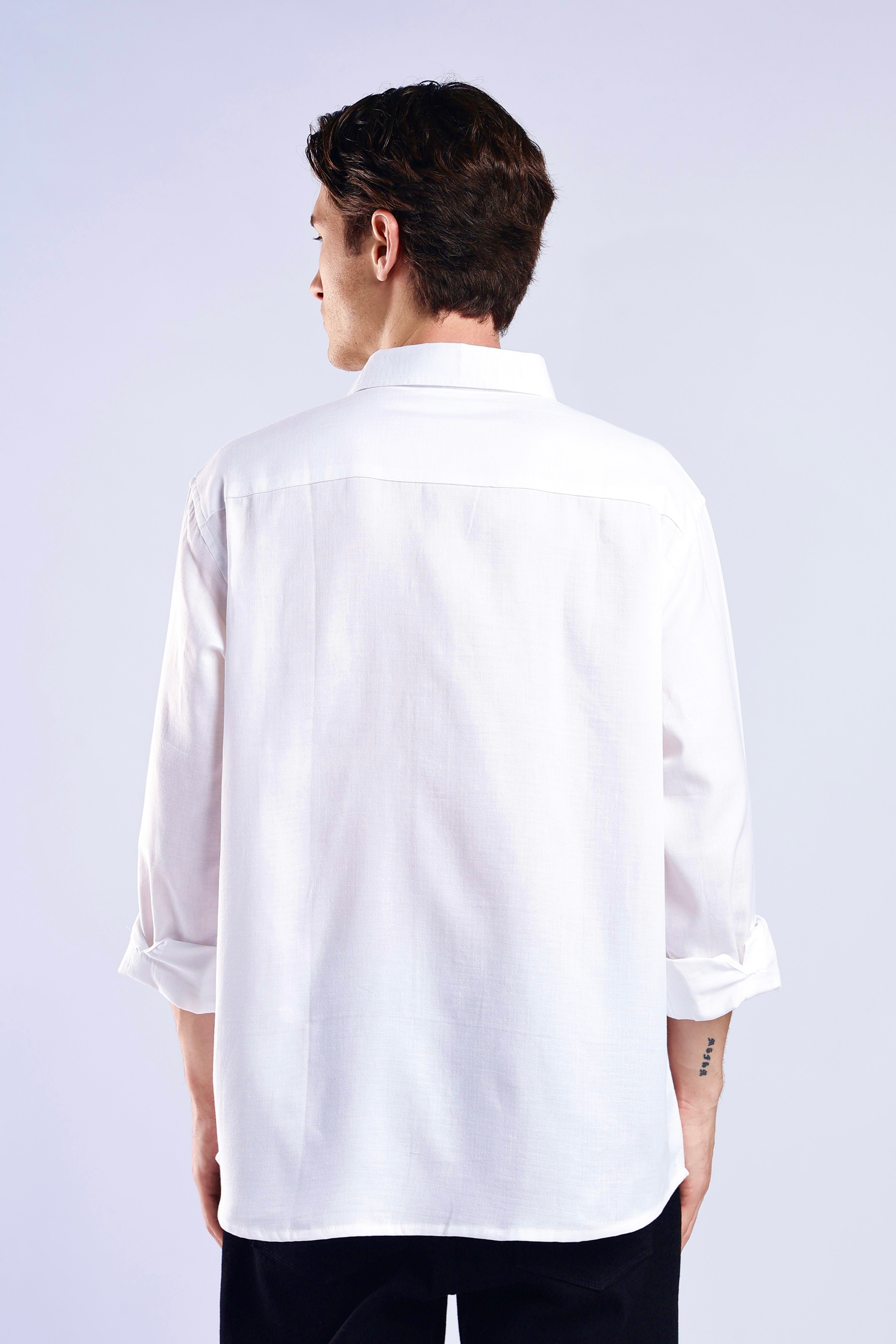 White Turkish Linen Shirt