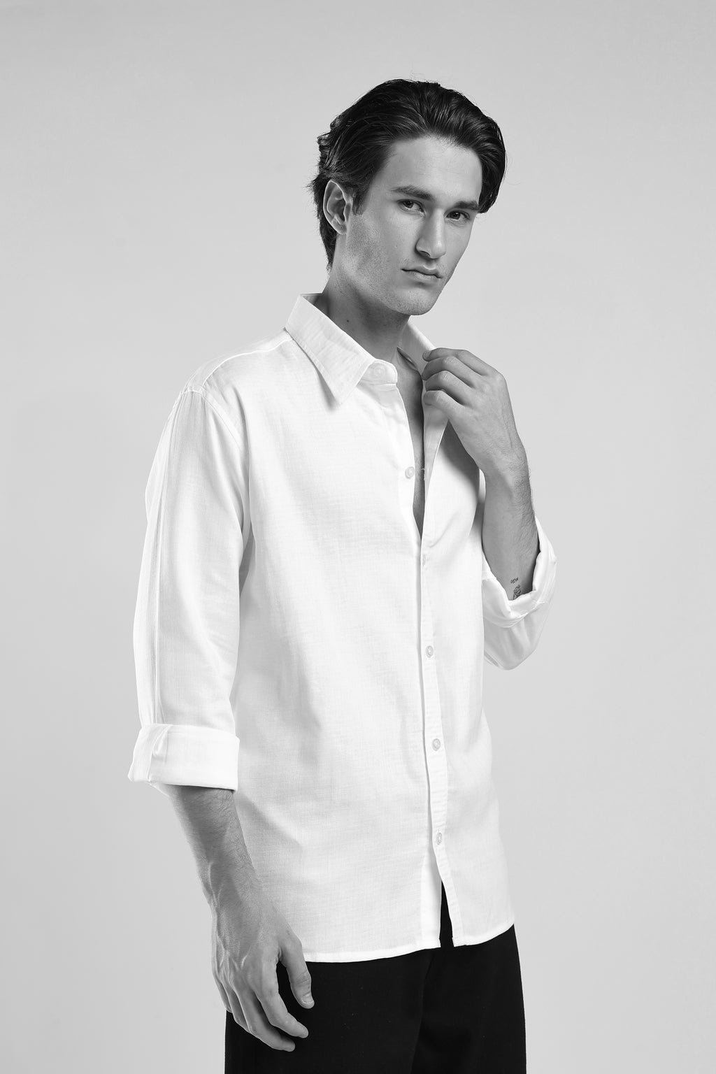 White Turkish Linen Shirt