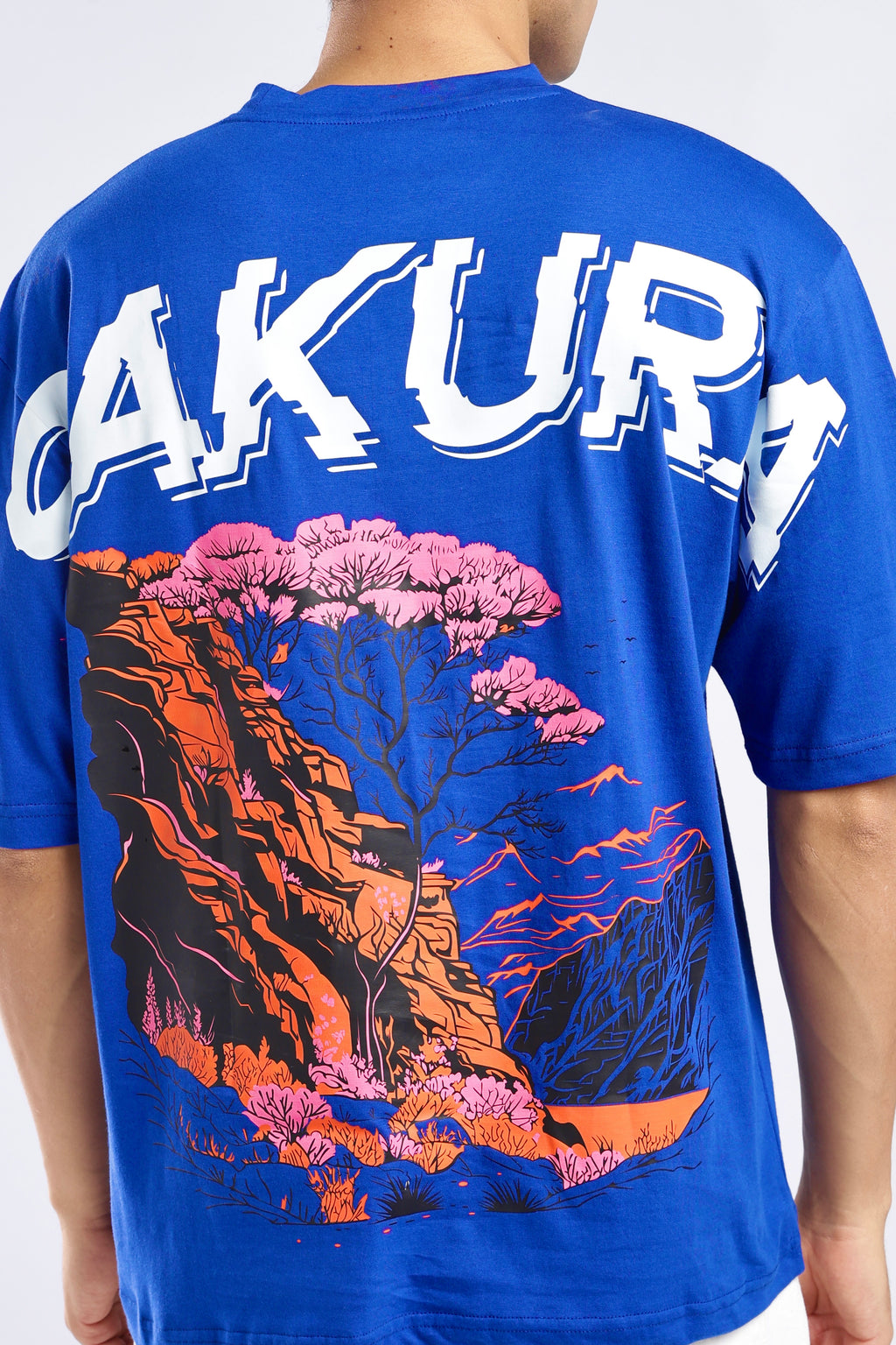"Sakura" Royal Blue oversized-Tshirt