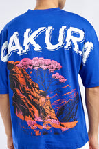 "Sakura" Royal Blue oversized-Tshirt