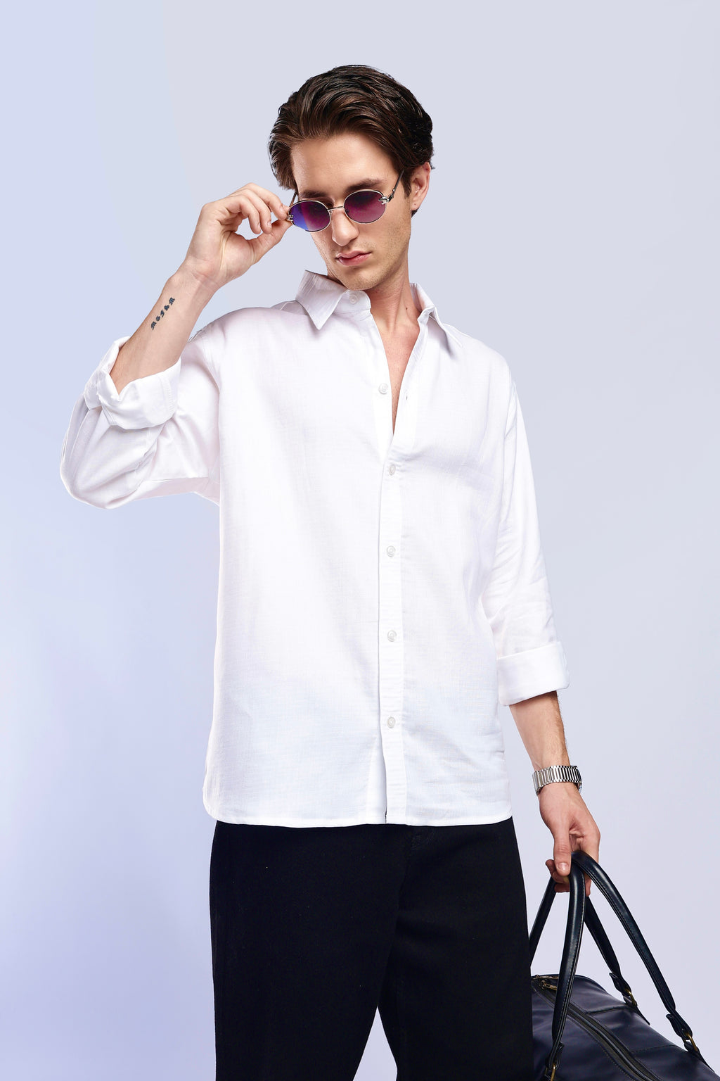 White Turkish Linen Shirt