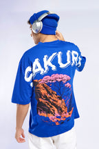 "Sakura" Royal Blue oversized-Tshirt