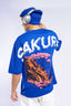 "Sakura" Royal Blue oversized-Tshirt