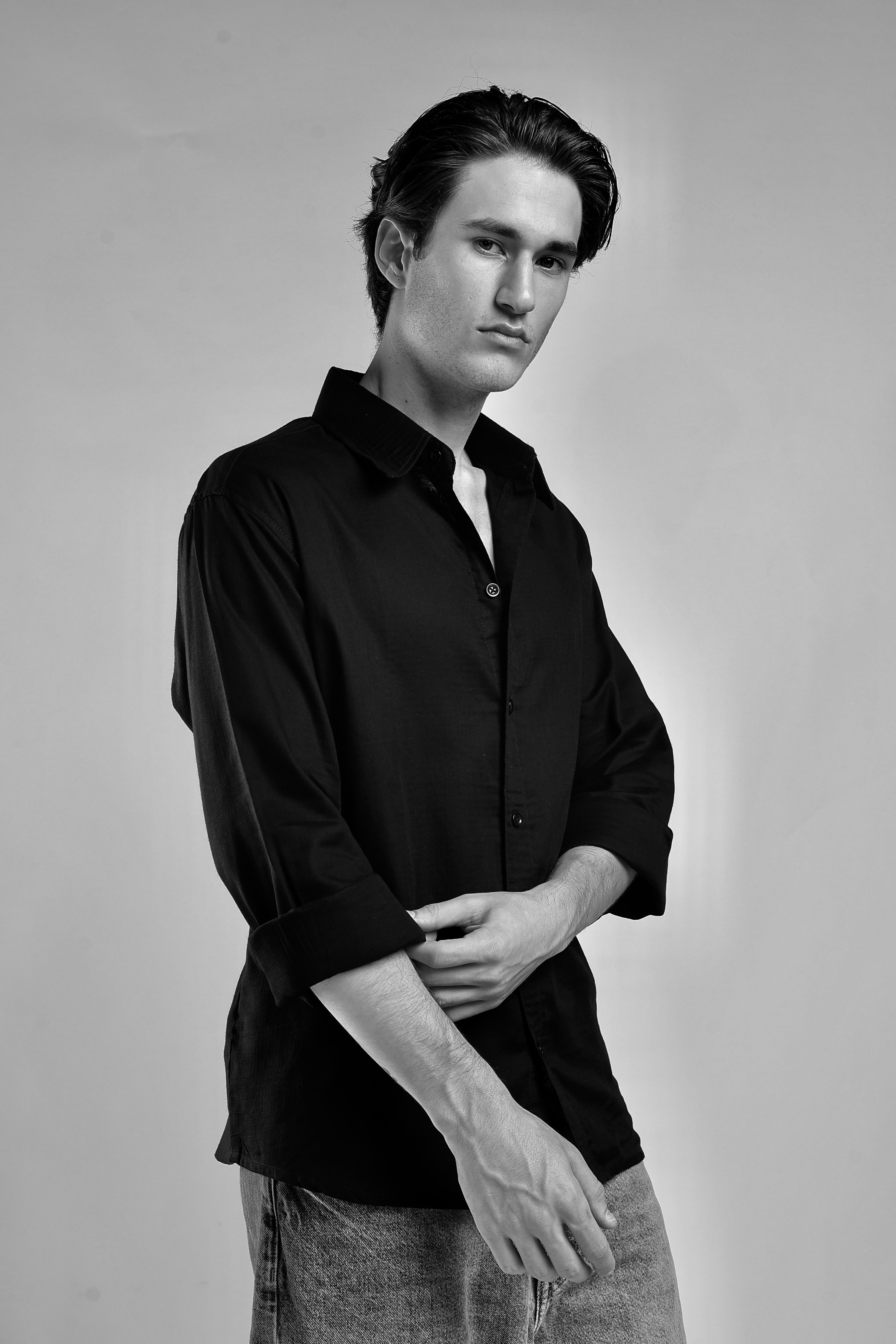 Black Turkish Linen Shirt Secondary image