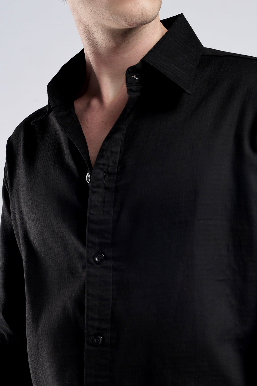 Black Turkish Linen Shirt