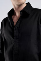Black Turkish Linen Shirt