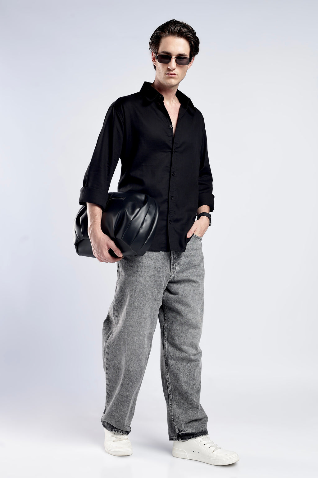 Black Turkish Linen Shirt