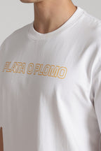 "Plata O Plomo" White Oversized T-Shirt