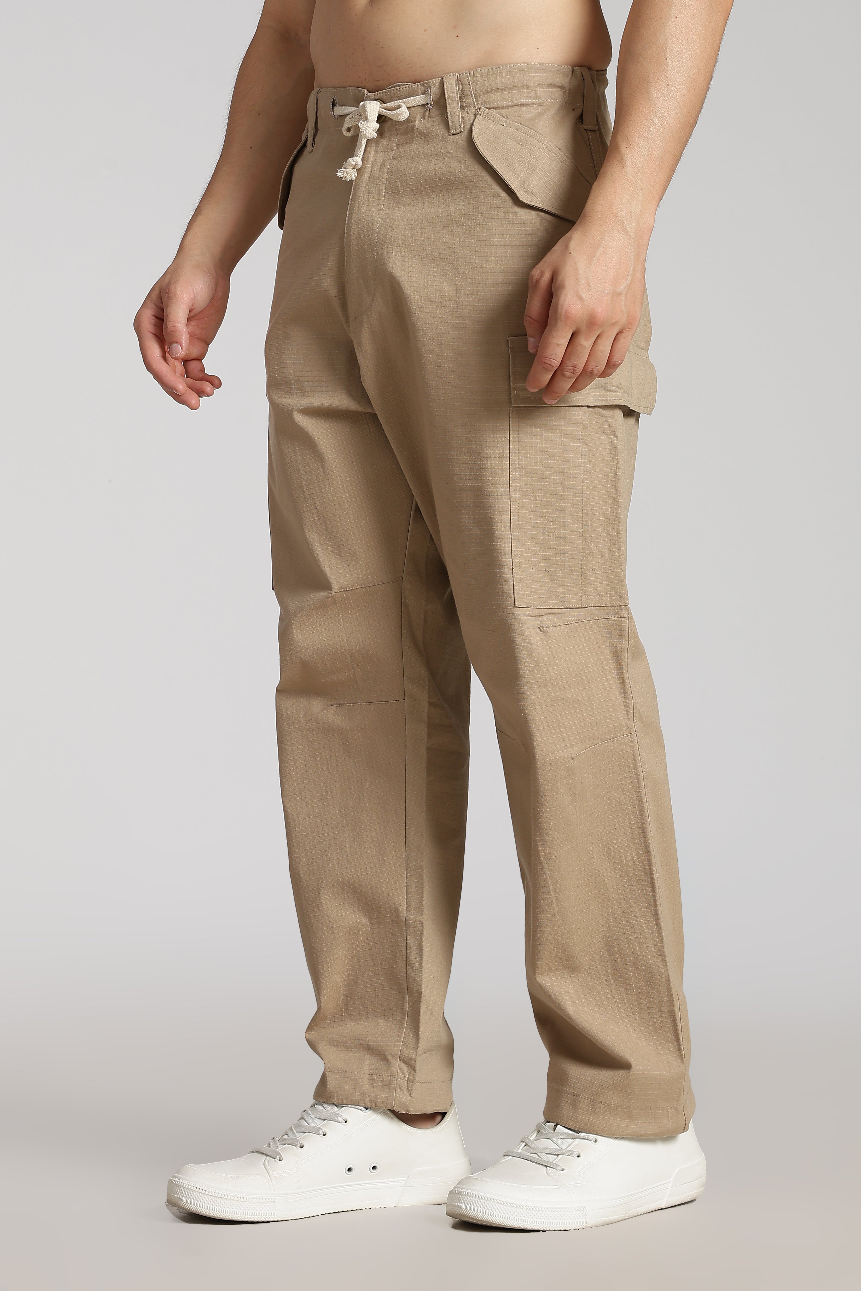 Beige Cargo Pants