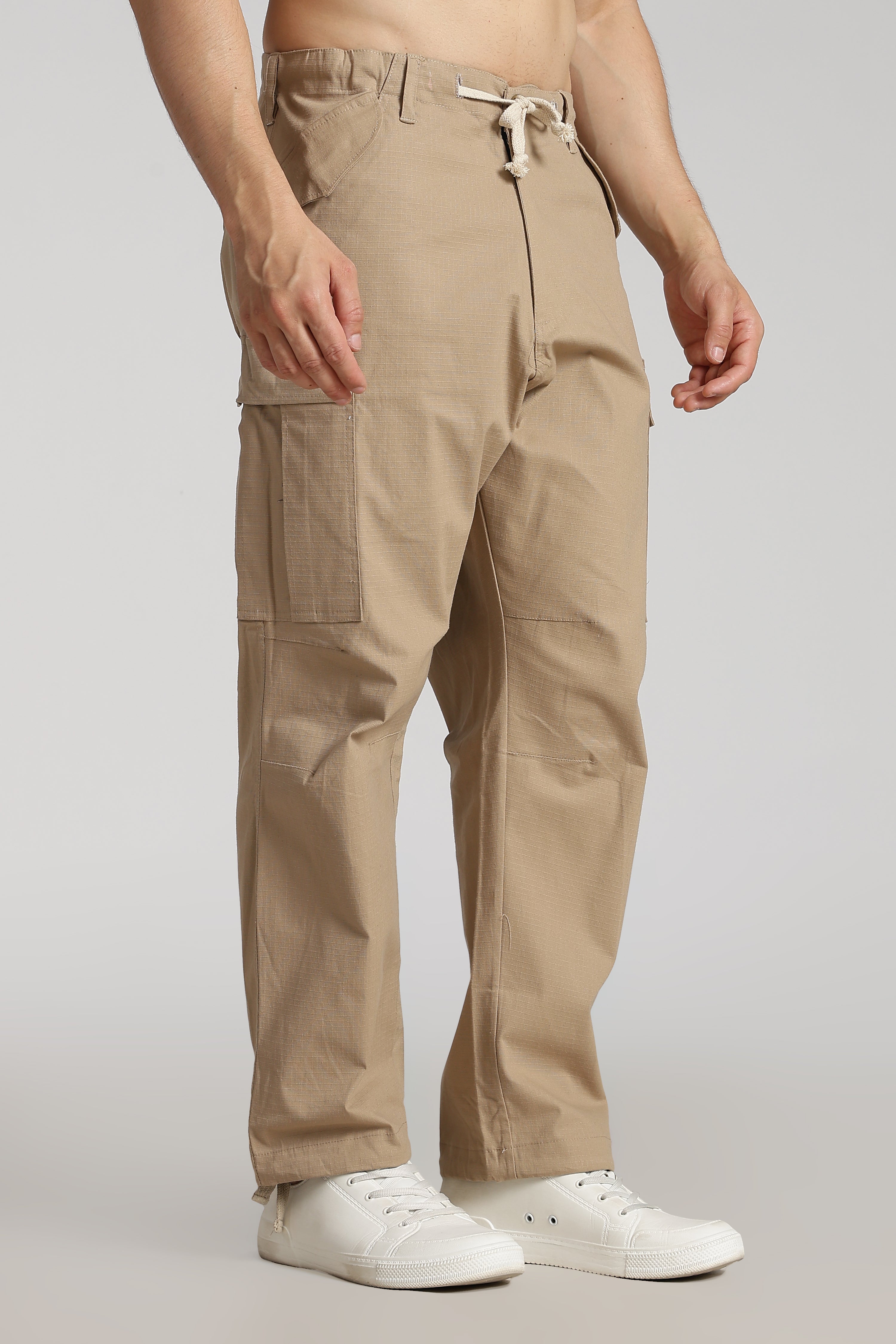 Beige Cargo Pants