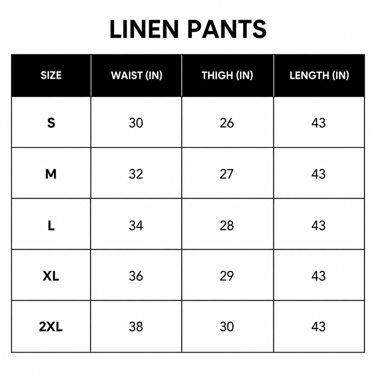 SIZE GUIDE