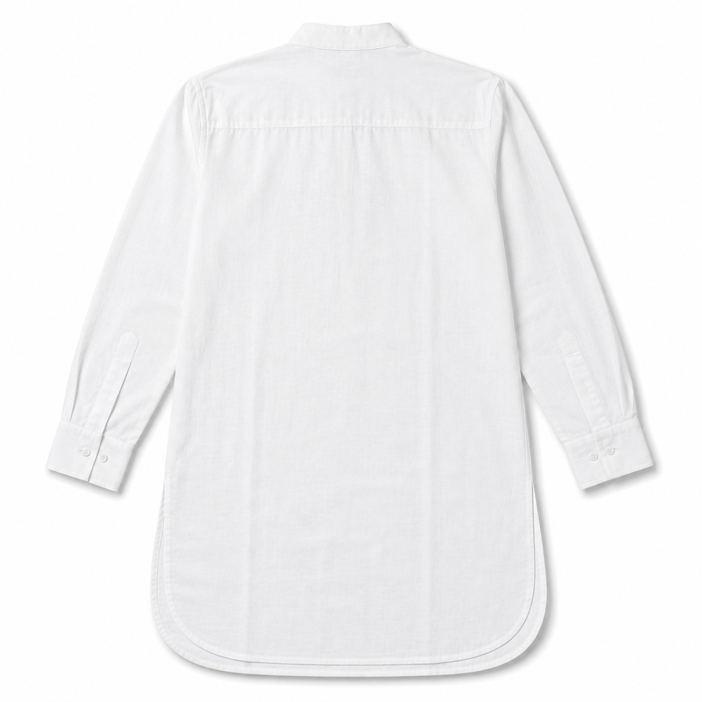 Azure Crest White Linen Kurta