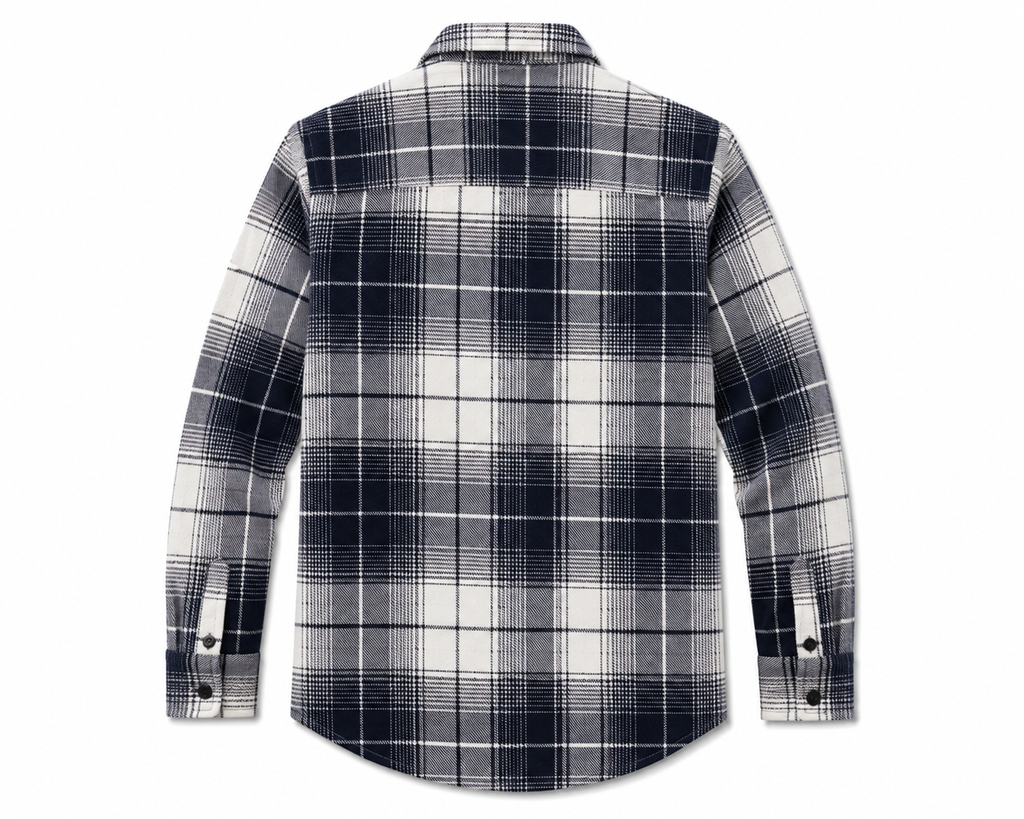 Navy Check Cashmelon Fabric Shirts