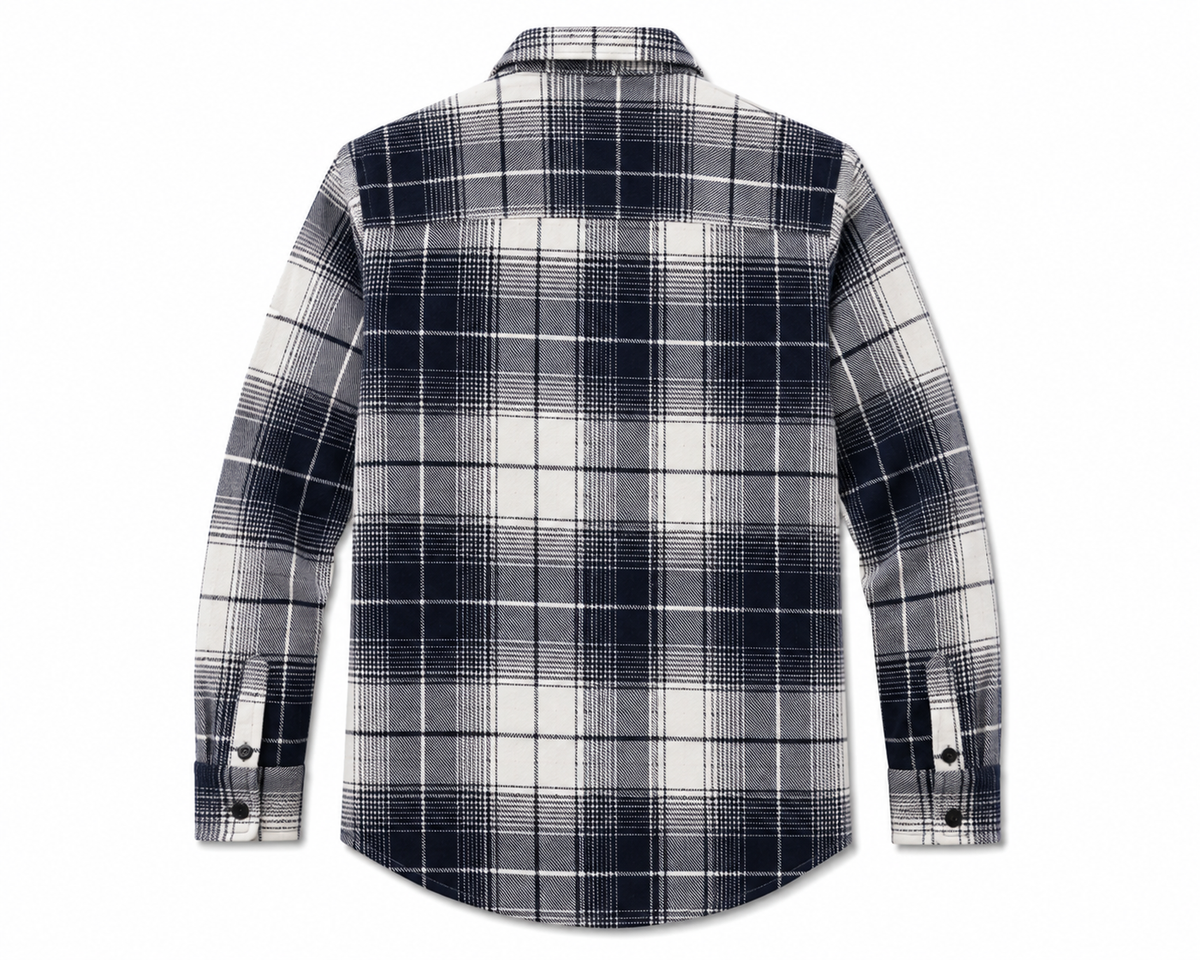 Navy Check Cashmelon Fabric Shirts