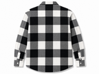 Black-White Check Cashmelon Fabric Shirts