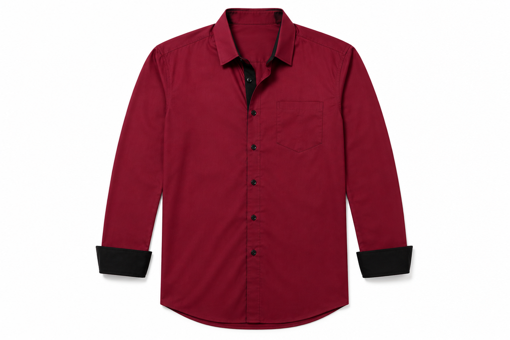Satin Silk Wine Shirt