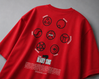 "7 Deadly Sins" Red Oversized T-Shirt