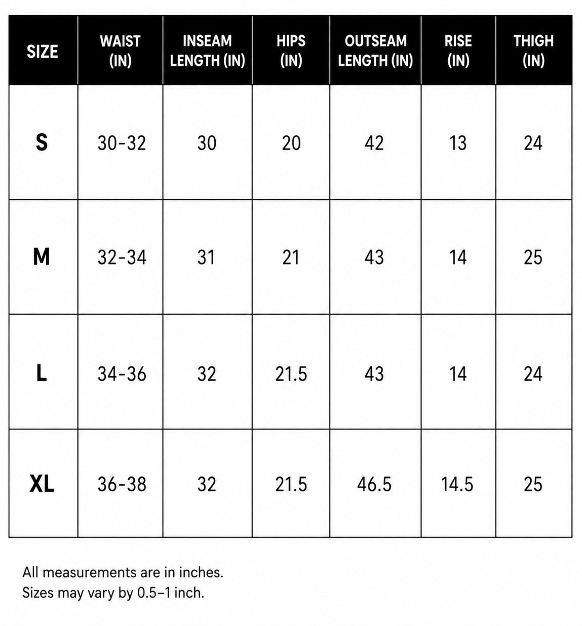 SIZE GUIDE