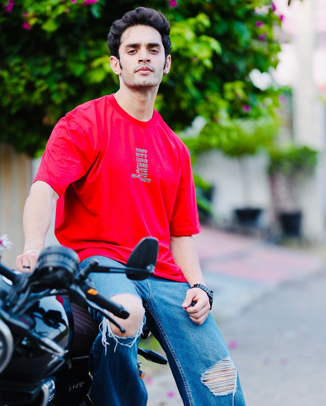 "7 Deadly Sins" Red Oversized T-Shirt