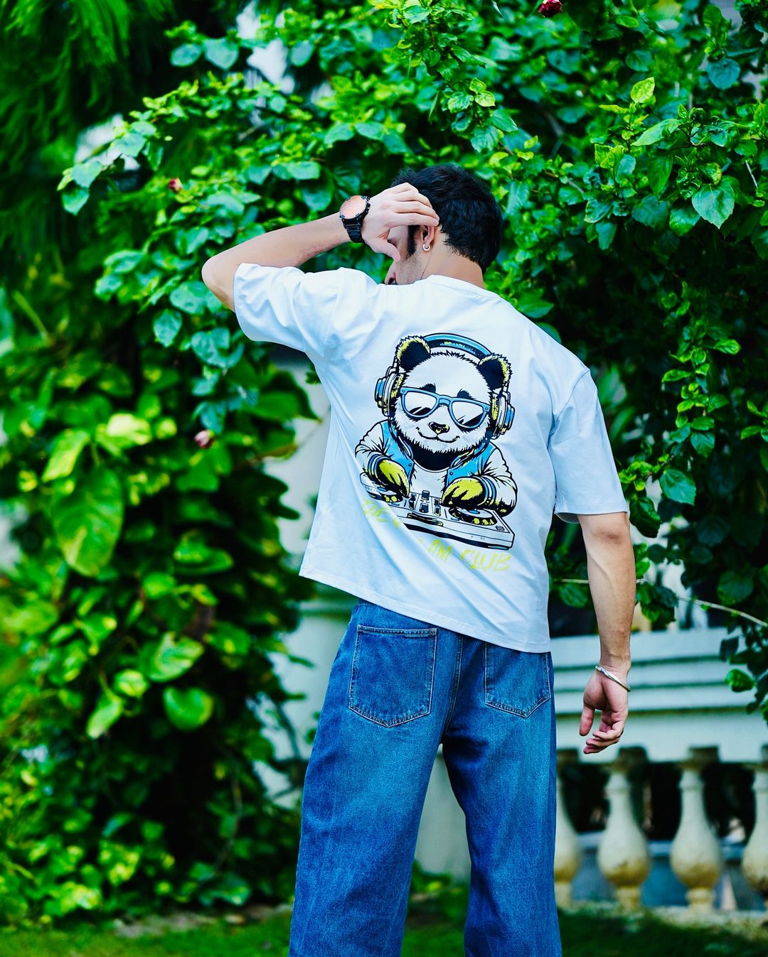 "Djzuka" White Oversized T-Shirt Main image