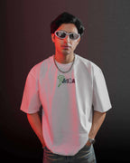 "Djzuka" White Oversized T-Shirt