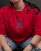 "7 Deadly Sins" Red Oversized T-Shirt