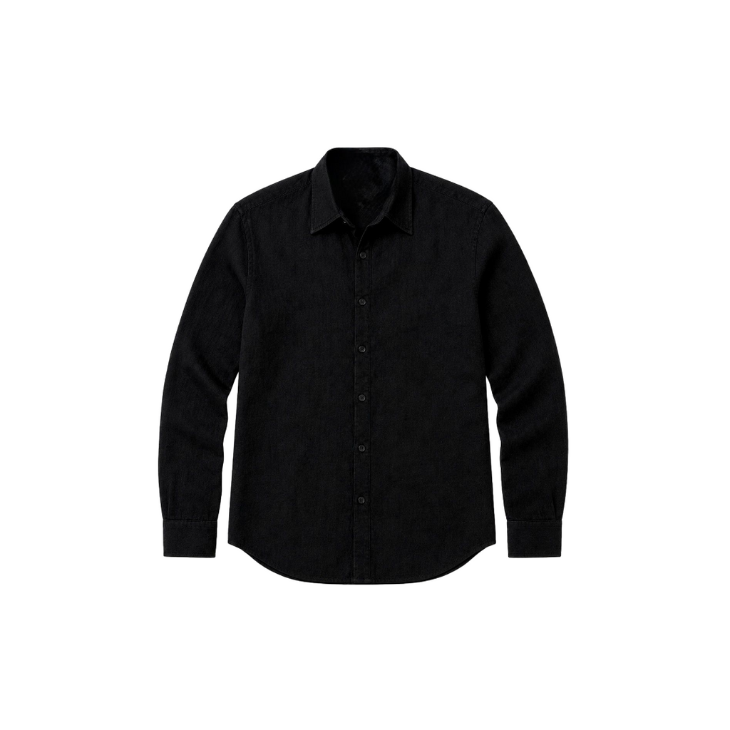 Black Turkish Linen Shirt