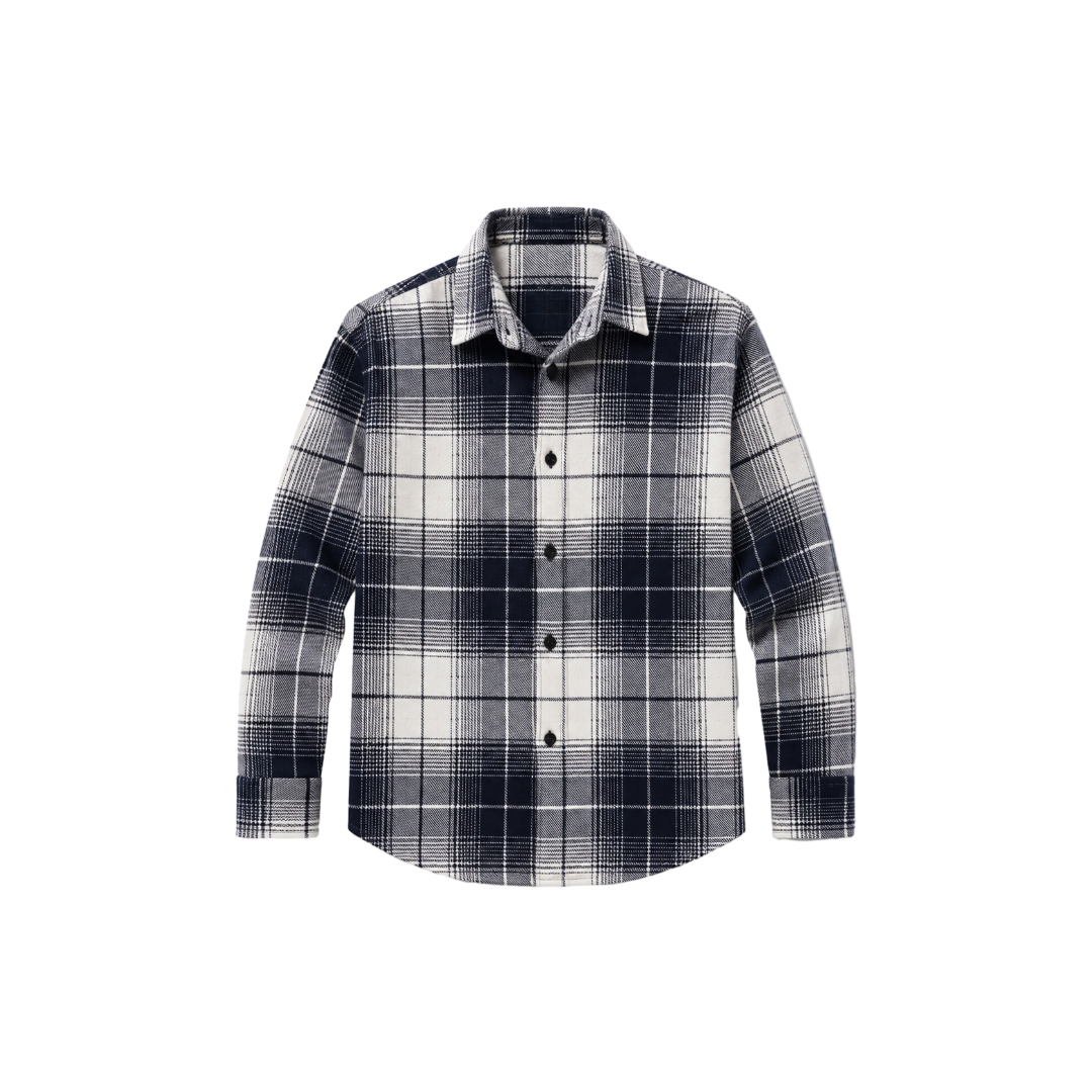 Navy Check Cashmelon Fabric Shirts Main image