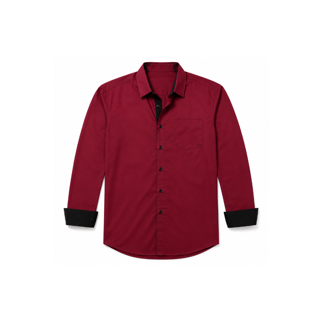 Satin Silk Wine Shirt Main image