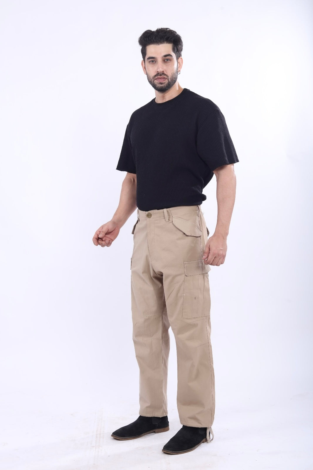 Beige Cargo Pants