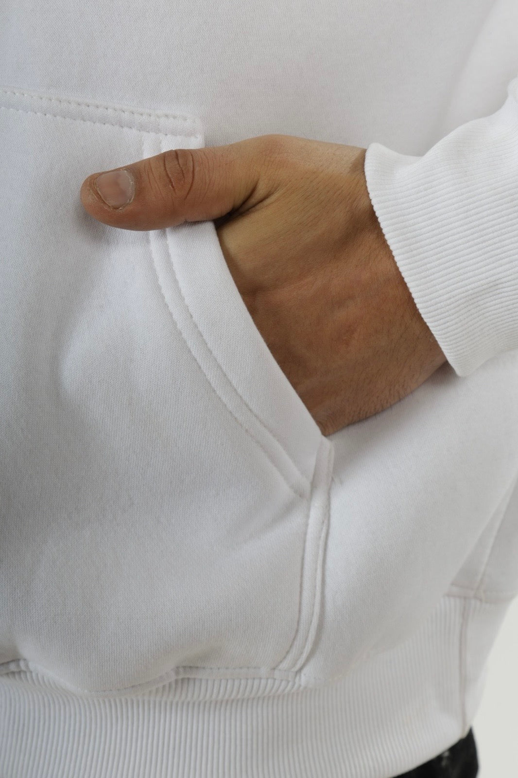 White Printed Heavy Hoodie