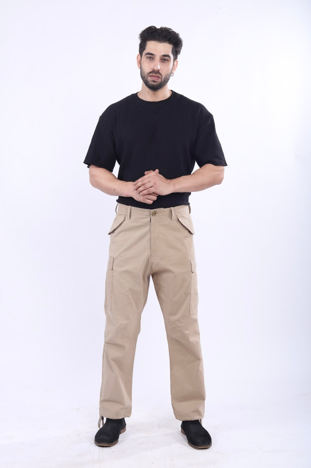 Beige Cargo Pants